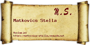 Matkovics Stella névjegykártya