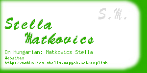 stella matkovics business card